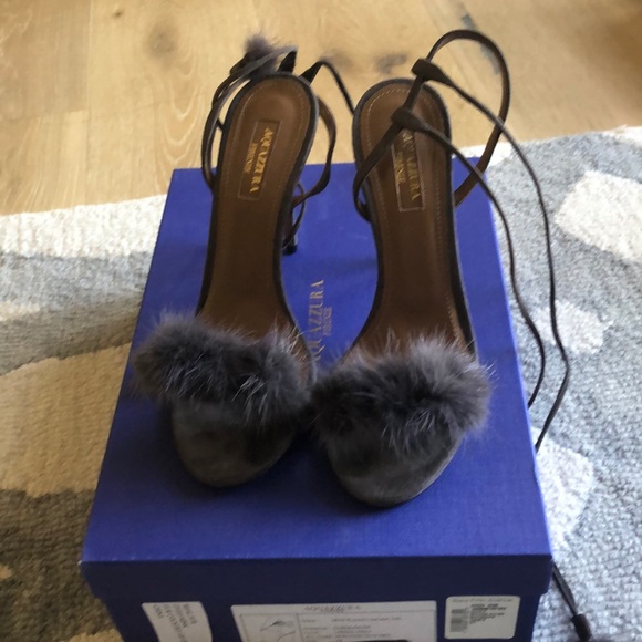 Aquazzura Fur Sandals - Picture 2 of 4